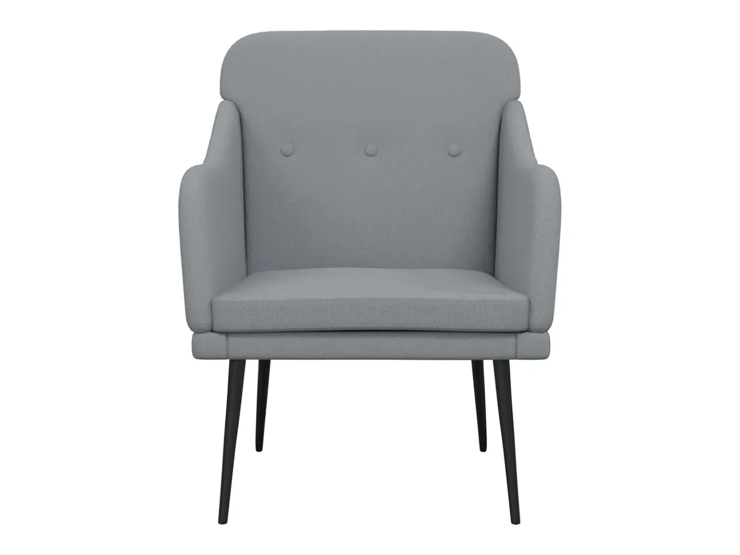 Nylra Sillón de tela gris claro 63x76x80 cm