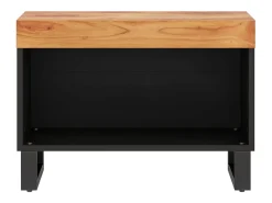 Nylvi Mueble de TV madera maciza de acacia 60x33x43,5 cm