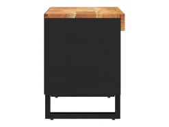 Nylvi Mueble de TV madera maciza de acacia 60x33x43,5 cm