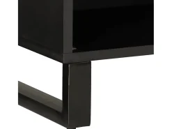 Nylvi Mueble de TV madera maciza de acacia 60x33x43,5 cm