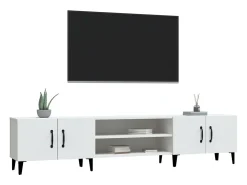 Odette Mueble de TV blanco 180x31,5x40 cm madera de ingeniería