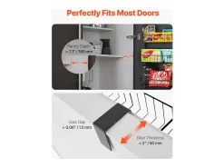 Organizador de Despensa SucceBuy, con Estantes Colgantes de 8 Niveles, Negro, para Cocina, Despensa, Salón