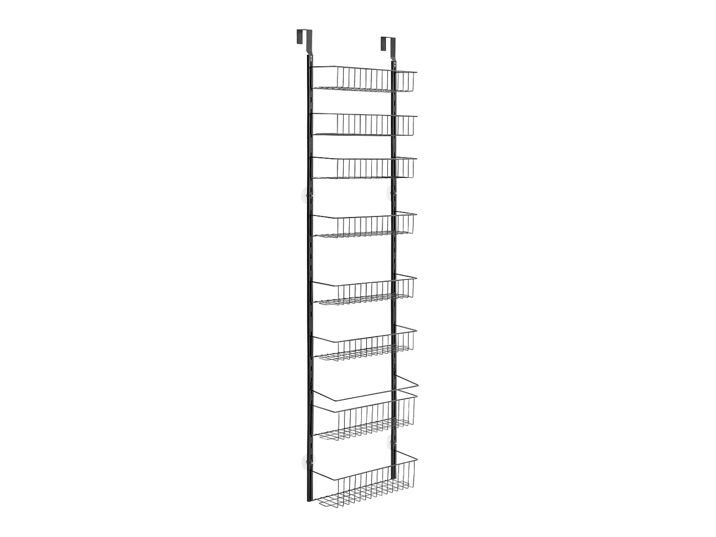 Organizador de Despensa SucceBuy, con Estantes Colgantes de 8 Niveles, Negro, para Cocina, Despensa, Salón