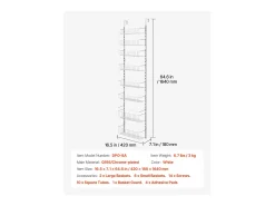 Organizador de Despensa SucceBuy, con Estantes Colgantes de 8 Niveles, para Cocina, Despensa, Salón