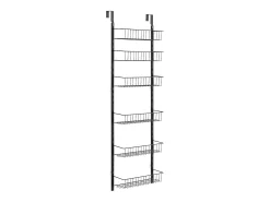 Organizador de Despensa SucceBuy, con Estantes Colgantes de 6 Niveles, Negro, para Cocina, Despensa, Salón