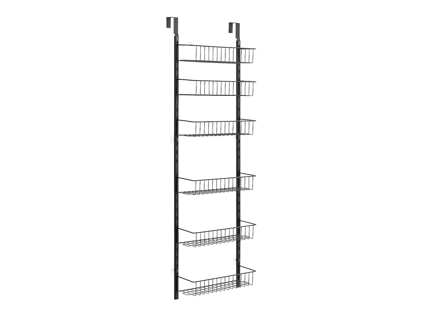 Organizador de Despensa SucceBuy, con Estantes Colgantes de 6 Niveles, Negro, para Cocina, Despensa, Salón