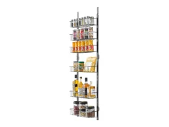 Organizador de Despensa SucceBuy, con Estantes Colgantes de 6 Niveles, Negro, para Cocina, Despensa, Salón