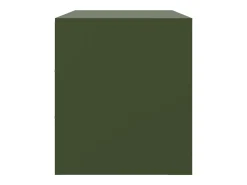 Ovdir Mueble de TV de acero verde oliva 99x39x44 cm