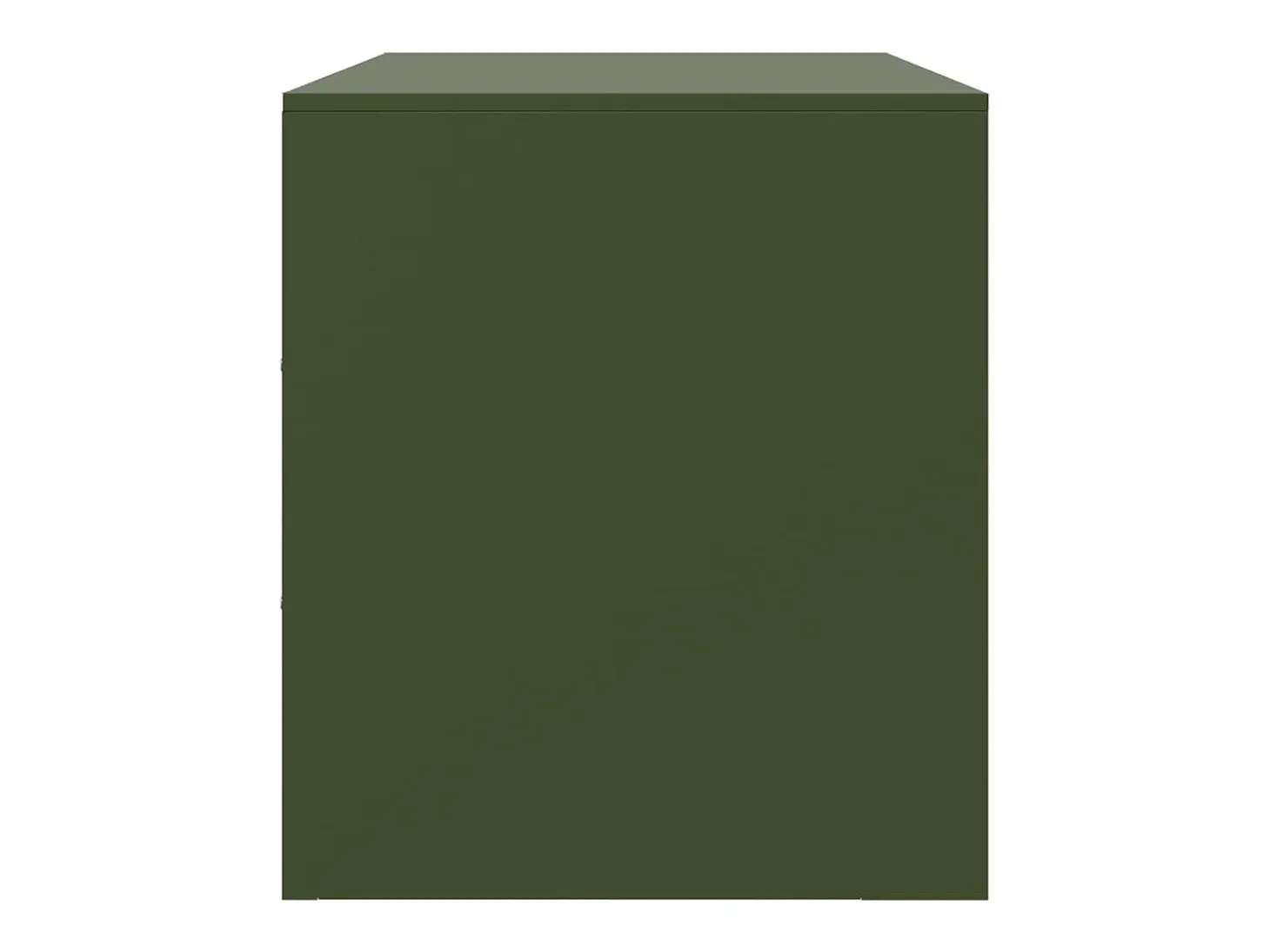 Ovdir Mueble de TV de acero verde oliva 99x39x44 cm