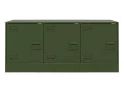 Ovdir Mueble de TV de acero verde oliva 99x39x44 cm
