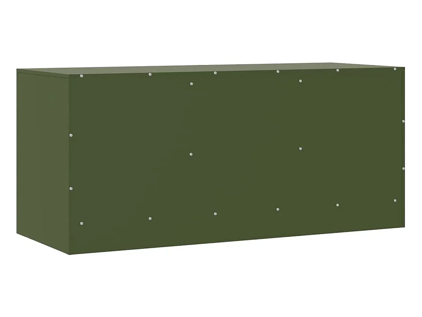 Ovdir Mueble de TV de acero verde oliva 99x39x44 cm