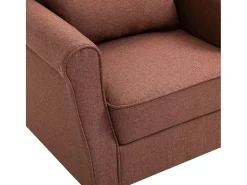 Ovrik Sillón de tela marrón