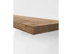Pack 2 estanterías de madera maciza flotante roble oscuro 120x3,2x20cm - MELVA - DECOWOOD