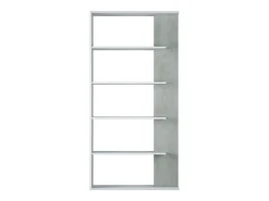 Pack 4 Estanterías Modernas Salón Comedor Color Cemento y Blanco