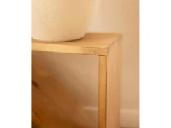 Pack 2 mesitas de madera maciza en tono roble oscuro de 40x40cm - STOKE - DECOWOOD