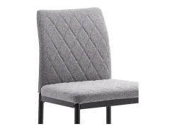 Pack de 4 taburetes altos de 108x43x48 cm tapizados antimanchas en color gris Estor