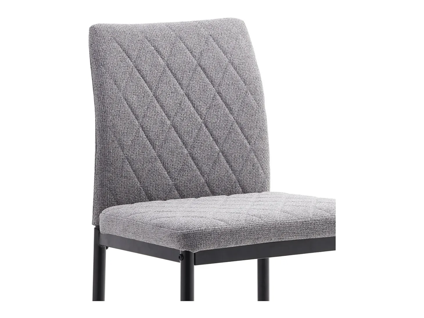 Pack de 4 taburetes altos de 108x43x48 cm tapizados antimanchas en color gris Estor