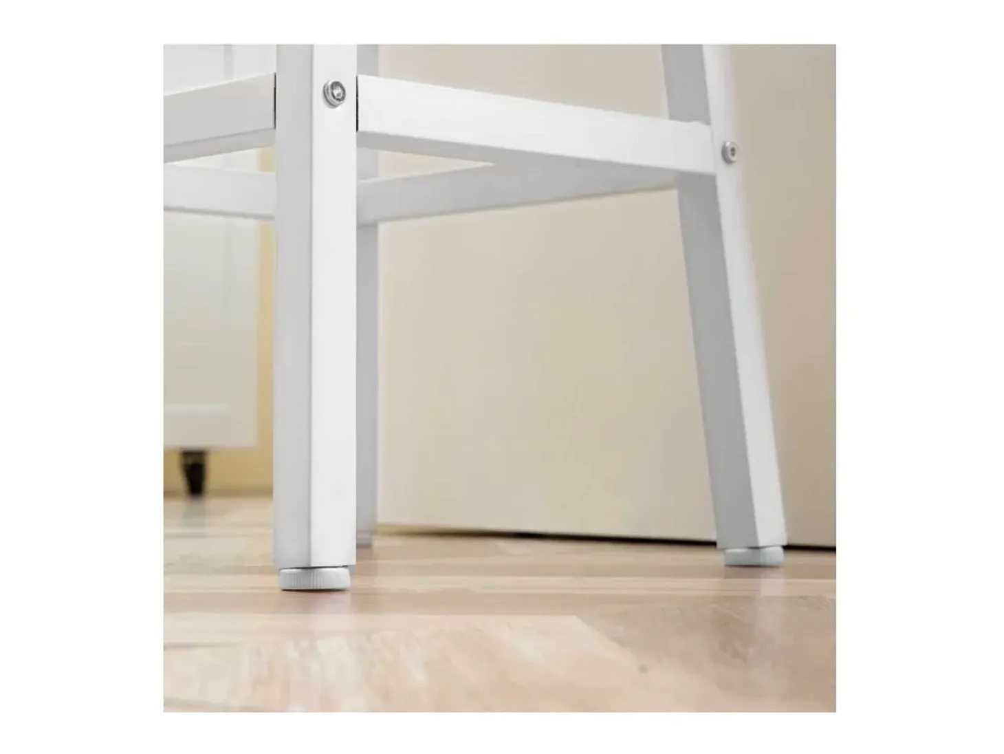Pack de 2 taburetes altos de cocina Homcom blanco/natural 65x32,5x32,5 cm