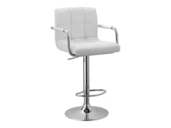 Pack de 2 taburetes de bar blancos con reposabrazos MIKE