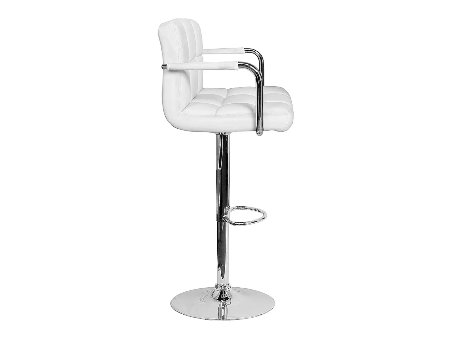 Pack de 2 taburetes de bar blancos con reposabrazos MIKE