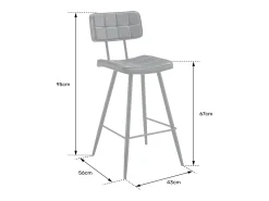 Pack de 2 taburetes de bar FERNAND de polipiel verde - HAPPY GARDEN