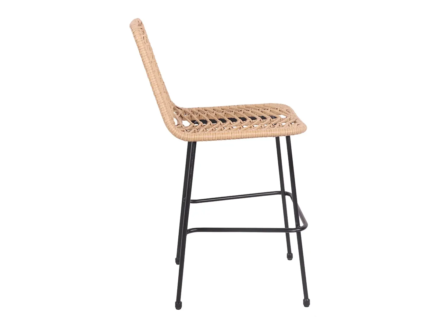 Pack de 2 taburetes de bar de ratán sintético OKA