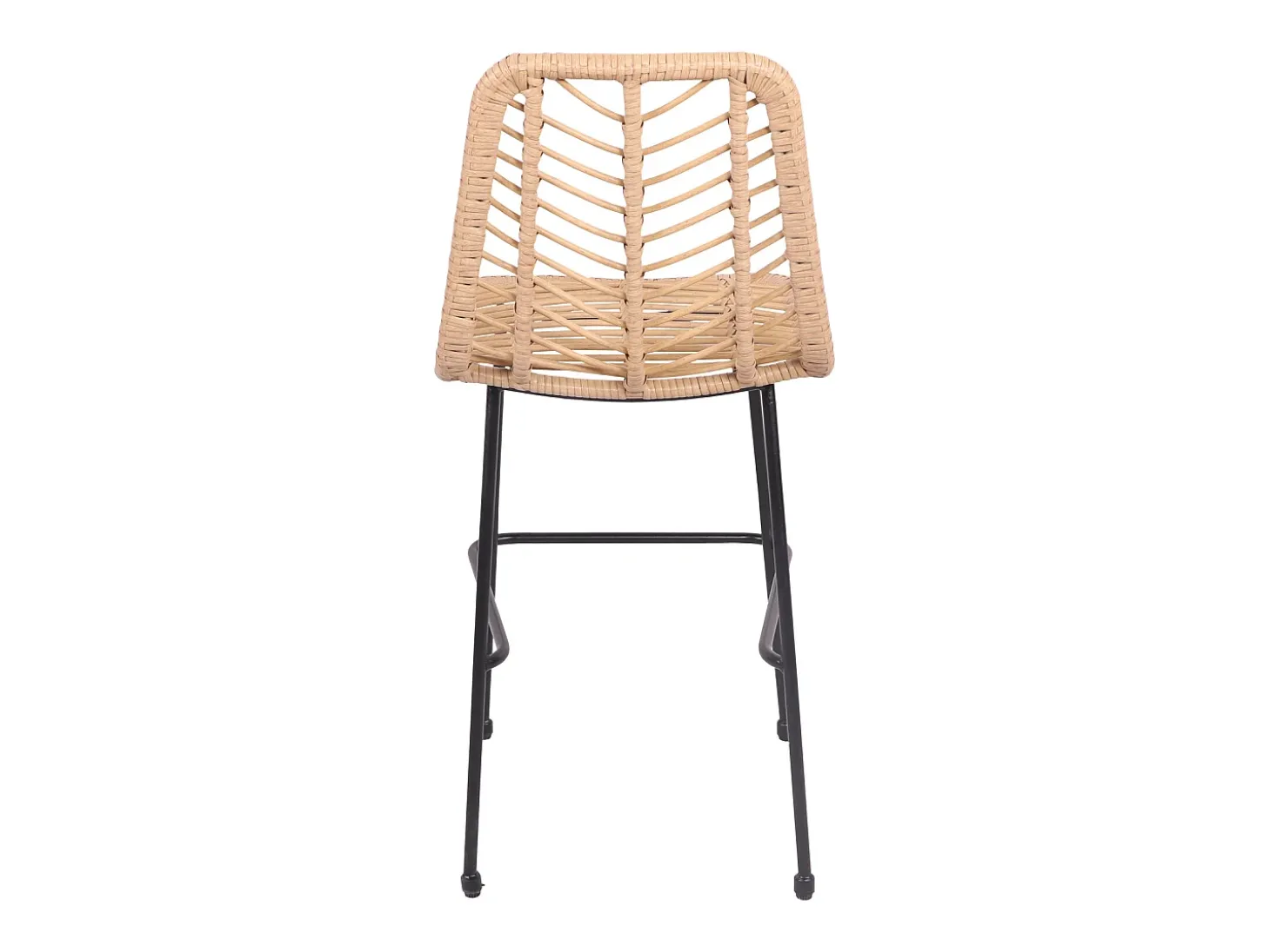 Pack de 2 taburetes de bar de ratán sintético OKA