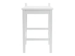 Pack de 2 taburetes de 96x41x47 cm en madera maciza lacada en color blanco Tole