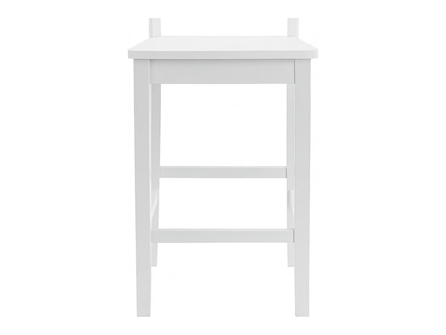 Pack de 2 taburetes de 96x41x47 cm en madera maciza lacada en color blanco Tole