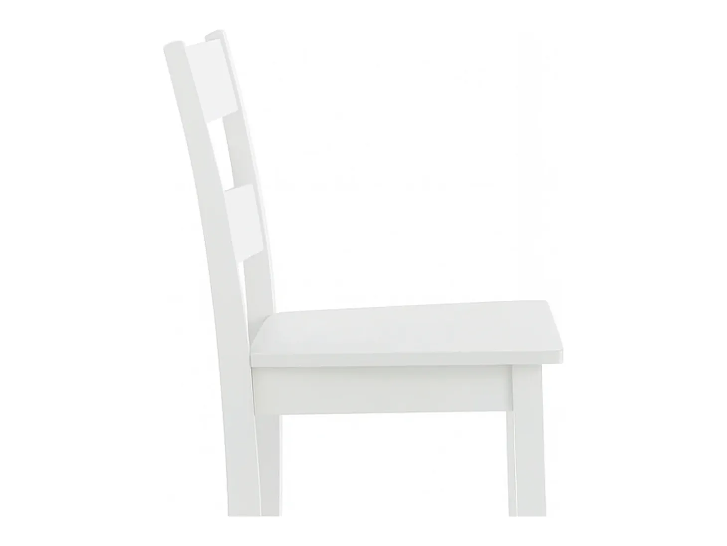 Pack de 2 taburetes de 96x41x47 cm en madera maciza lacada en color blanco Tole