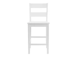 Pack de 2 taburetes de 96x41x47 cm en madera maciza lacada en color blanco Tole