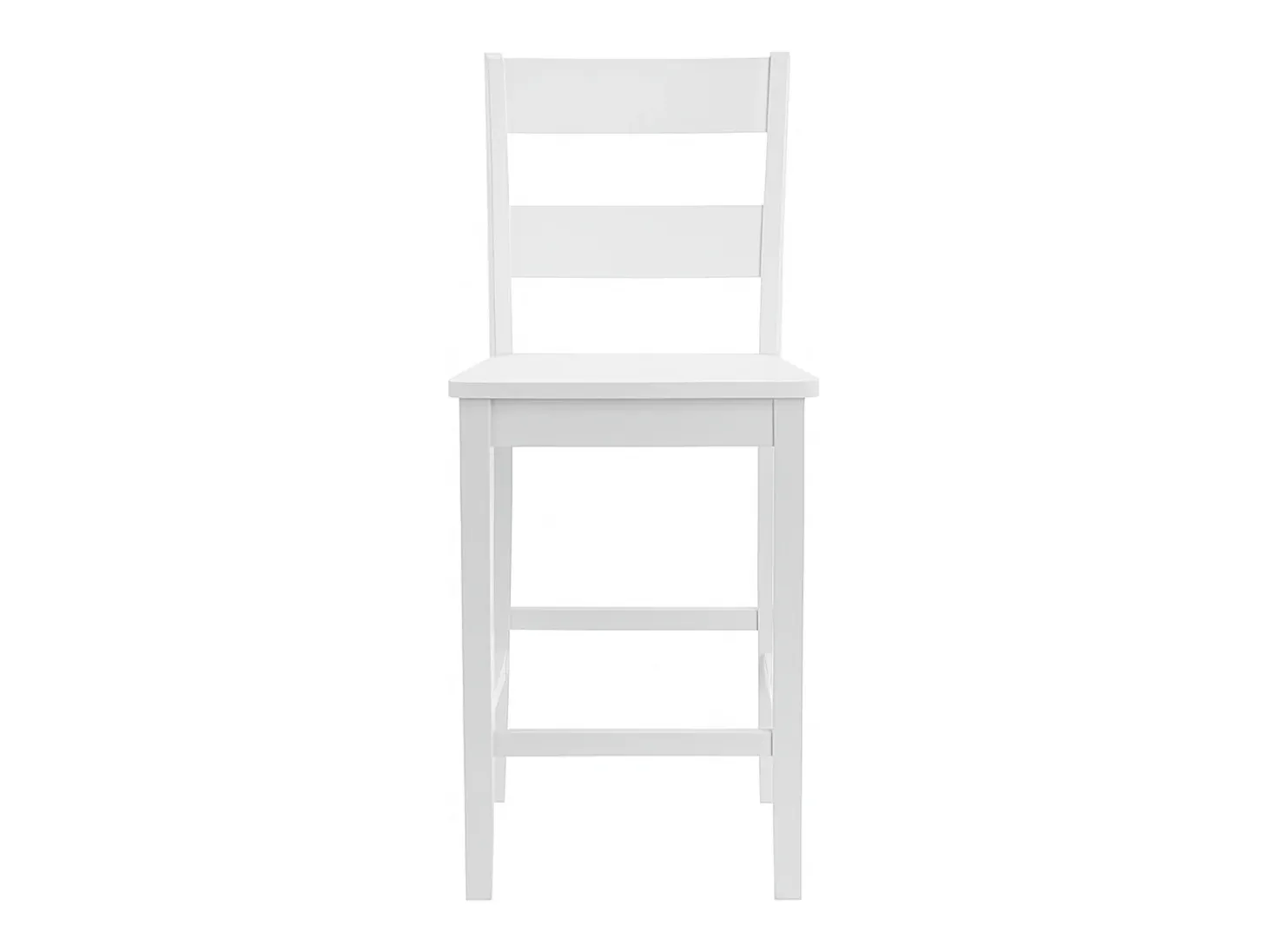 Pack de 2 taburetes de 96x41x47 cm en madera maciza lacada en color blanco Tole