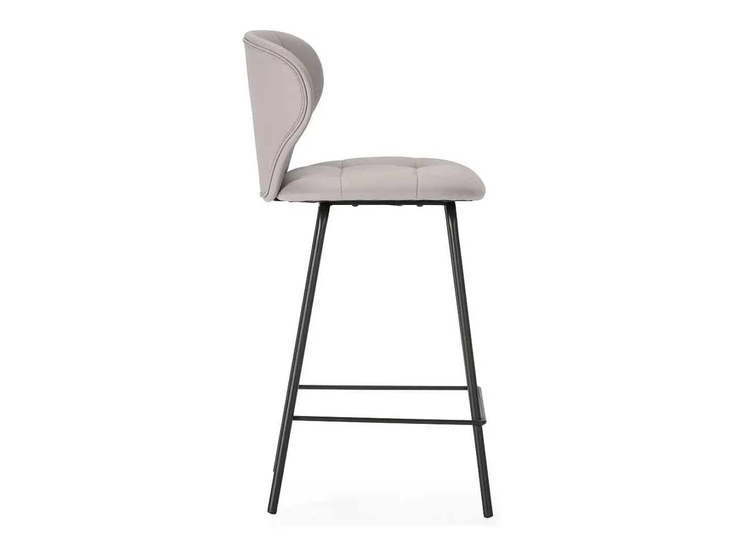 Pack de 2 taburetes modelo Fauna tapizado en polipiel beige, 94cm(alto) 45cm(ancho) 52cm (