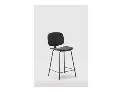 Pack de 2 taburetes modelo MARIO acabado negro, 65/98cm(alto) 50cm(ancho) 44cm (largo)