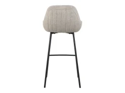 Pack de 2 taburetes para barra de 100x49x52 cm con respaldo de tela en color beige Caspi