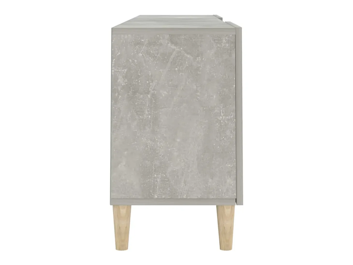 Padborg Mueble de TV madera contrachapada gris hormigón 150x30x50 cm