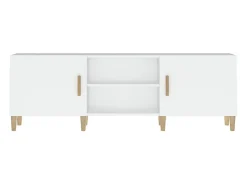 Padborg Mueble para TV madera contrachapada blanco 150x30x50 cm