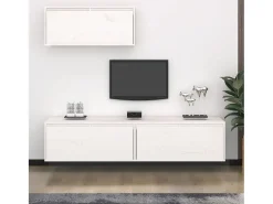Palermo Muebles para TV 3 piezas madera maciza de pino blanco