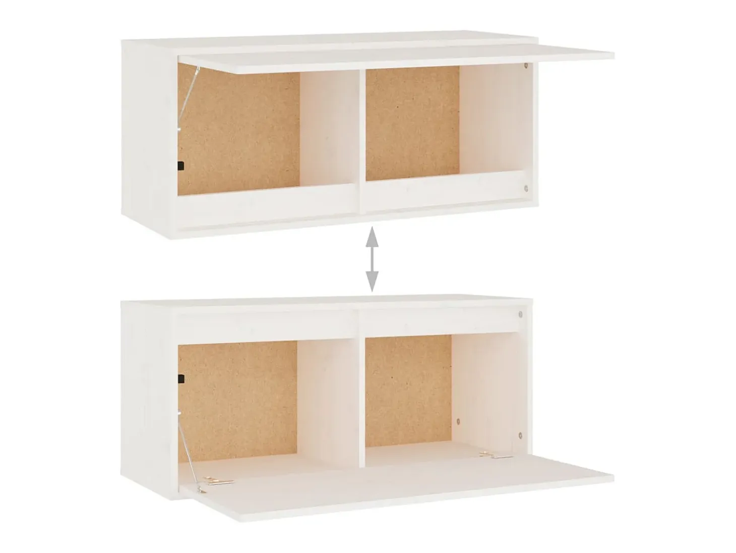 Palermo Muebles para TV 3 piezas madera maciza de pino blanco