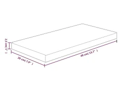 Panel de estantería 40x20x2,5 cm Madera maciza de roble sin tratar