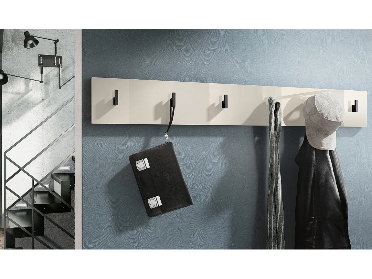 Panel de pared Linea en crema de alto brillo