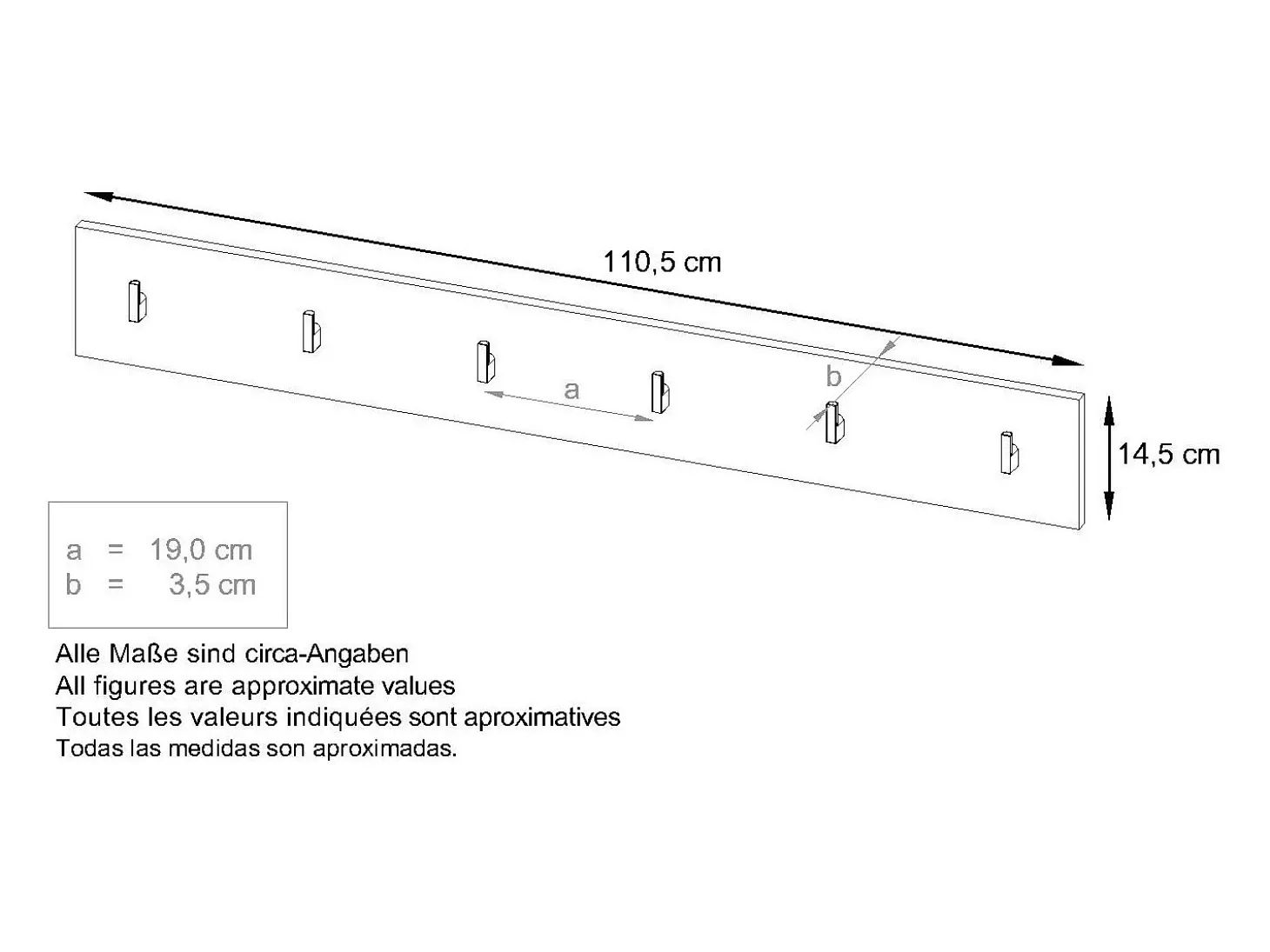 Panel de pared Linea en gris de alto brillo