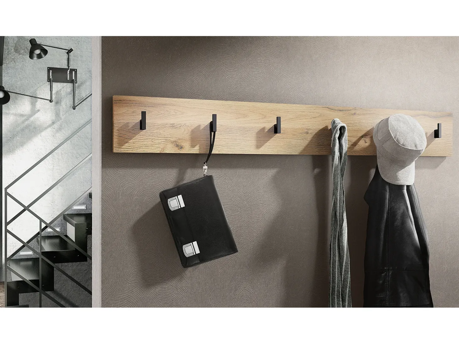 Panel de pared Linea en roble natural