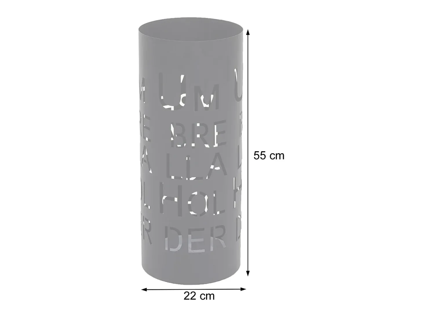 Paragüero MCW-C78 Letras blancas, fuente, blanco