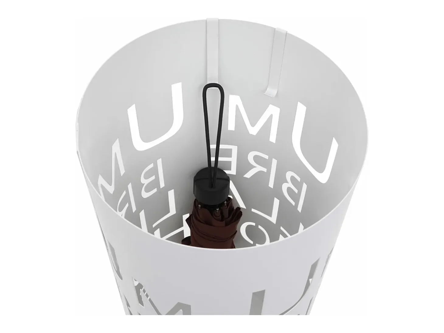 Paragüero MCW-C78 Letras blancas, fuente, blanco