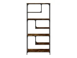 Pelin Estantería madera de ingeniería roble ahumado 81x36x176 cm