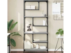 Pelin Estantería madera de ingeniería gris Sonoma 81x36x176 cm