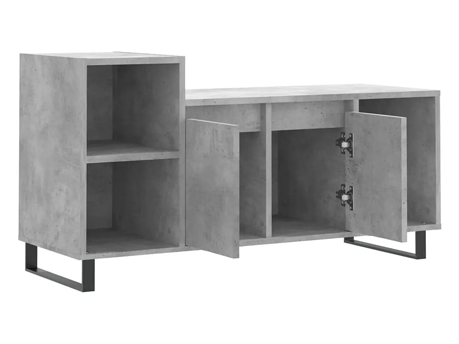 Pelkosenniemi Mueble para TV madera contrachapada gris hormigón 100x35x55 cm