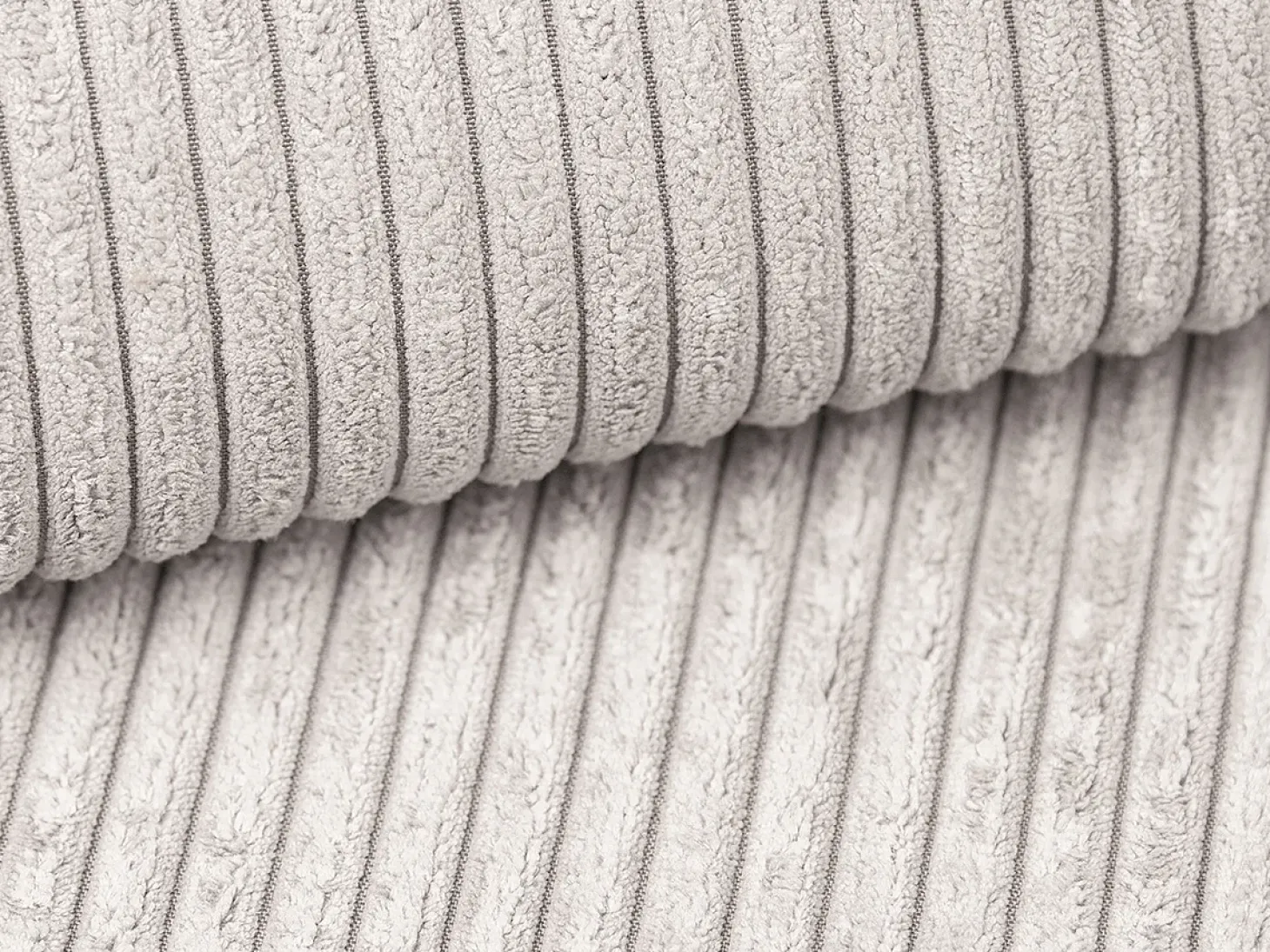Pequeño Sofá cama rinconera izquierda de pana color beige AMELIA