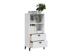 Peralyn Librería VIKEN madera de ingeniería blanco 60x35x123 cm
